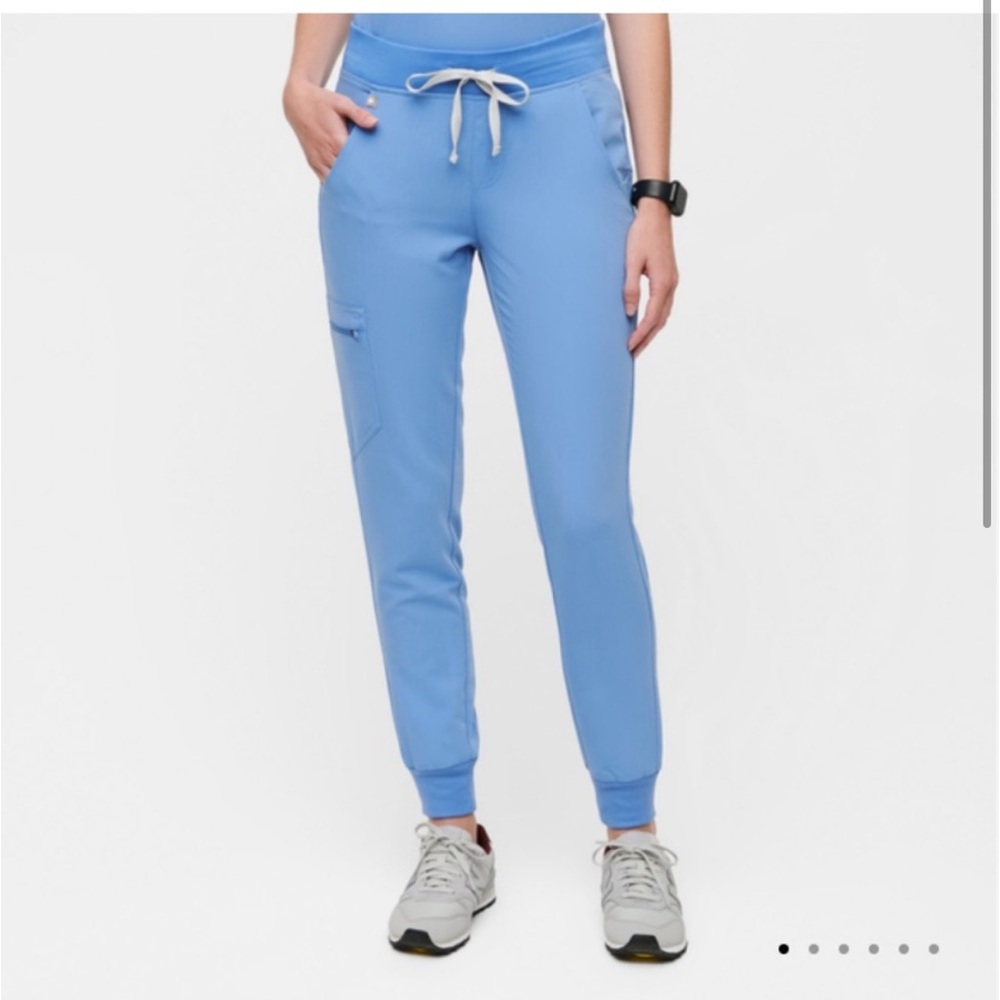 Figs High Waisted Zamora™ Jogger Scrub Pants  (Ceil Blue)